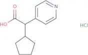 2-Cyclopentyl-2-(pyridin-4-yl)acetic acid hydrochloride
