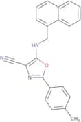 2-(4-Methylphenyl)-5-{[(naphthalen-1-yl)methyl]amino}-1,3-oxazole-4-carbonitrile