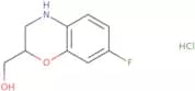 (7-Fluoro-3,4-dihydro-2H-1,4-benzoxazin-2-yl)methanol hydrochloride