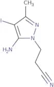 3-(5-Imino-4-iodo-3-methyl-2,5-dihydro-1H-pyrazol-1-yl)propanenitrile