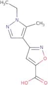 3-(1-Ethyl-5-methyl-1H-pyrazol-4-yl)isoxazole-5-carboxylic acid