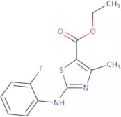 ethyl 3-((2-fluorophenyl)amino)-5-methyl-2,4-thiazolecarboxylate