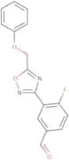 4-Fluoro-3-[5-(phenoxymethyl)-1,2,4-oxadiazol-3-yl]benzaldehyde