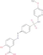 2-Hydroxy-5-[(4-{[(6-methoxypyridazin-3-yl)amino]sulfonyl}phenyl)diazenyl]benzoic acid
