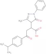 4-(4-(Isopropyl)phenyl)-2-(3-methyl-5-oxo-1-phenyl(2-pyrazolin-4-yl))-4-oxobutanoic acid