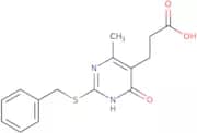 3-[2-(Benzylsulfanyl)-4-methyl-6-oxo-1,6-dihydropyrimidin-5-yl]propanoic acid