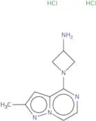1-{2-Methylpyrazolo[1,5-a]pyrazin-4-yl}azetidin-3-amine dihydrochloride