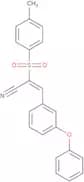 2-((4-methylphenyl)sulfonyl)-3-(3-phenoxyphenyl)prop-2-enenitrile