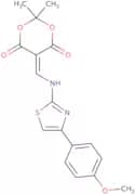 5-(((4-(4-methoxyphenyl)(2,5-thiazolyl))amino)methylene)-2,2-dimethyl-1,3-dioxane-4,6-dione