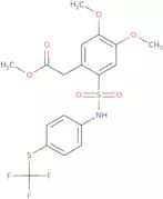 methyl 2-(4,5-dimethoxy-2-(((4-(trifluoromethylthio)phenyl)amino)sulfonyl)phenyl)acetate
