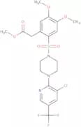 methyl 2-(2-((4-(3-chloro-5-(trifluoromethyl)(2-pyridyl))piperazinyl)sulfonyl)-4,5-dimethoxyphenyl…