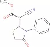 methyl 2-nitrilo-2-(4-oxo-5-phenyl(2,5-thiazolidinylidene))acetate
