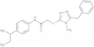 2-(5-methyl-4-benzyl(2,3,5-triazolylthio))-N-(4-(sec-butyl)phenyl)acetamide
