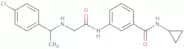 3-(2-{[1-(4-Chlorophenyl)ethyl]amino}acetamido)-N-cyclopropylbenzamide