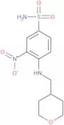 3-Nitro-4-[[(tetrahydropyran-4-yl)methyl]amino]benzenesulfonamide