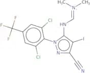 N'-[3-Cyano-1-[2,6-dichloro-4-(trifluoromethyl)phenyl]-4-iodo-1H-pyrazol-5-yl]-N,N-dimethylmethani…
