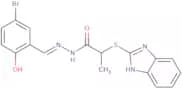 (E)-2-(1H-Benzo[d]imidazol-2-ylthio)-N'-(5-bromo-2-hydroxybenzylidene)propanehydrazide