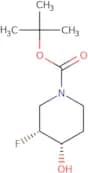 cis-1-Boc-3-fluoro-4-hydroxypiperidine, tech