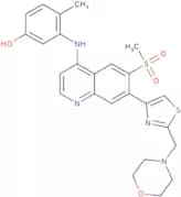 4-Methyl-3-((6-(methylsulfonyl)-7-(2-(morpholinomethyl)thiazol-4-yl)quinolin-4-yl)amino)phenol
