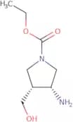 rac-Ethyl (3R,4R)-3-amino-4-(hydroxymethyl)pyrrolidine-1-carboxylate
