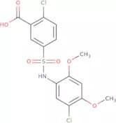 2-Chloro-5-[(5-chloro-2,4-dimethoxyphenyl)sulfamoyl]benzoic acid