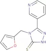 4-(Furan-2-ylmethyl)-5-(pyridin-3-yl)-4H-1,2,4-triazole-3-thiol