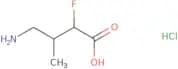4-Amino-2-fluoro-3-methylbutanoic acid hydrochloride