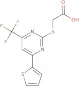 2-{[4-(Thiophen-2-yl)-6-(trifluoromethyl)pyrimidin-2-yl]sulfanyl}acetic acid