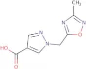 1-[(3-Methyl-1,2,4-oxadiazol-5-yl)methyl]-1H-pyrazole-4-carboxylic acid
