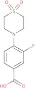 4-​(1,​1-​Dioxido-​4-​thiomorpholinyl)​-​3-​fluoro-benzoic acid