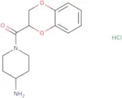 1-(2,3-Dihydro-1,4-benzodioxine-2-carbonyl)piperidin-4-amine hydrochloride