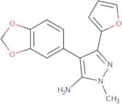 4-(1,3-Dioxaindan-5-yl)-5-(furan-2-yl)-2-methyl-2,3-dihydro-1H-pyrazol-3-imine