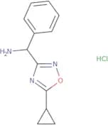 1-(5-Cyclopropyl-1,2,4-oxadiazol-3-yl)-1-phenylmethanamine hydrochloride