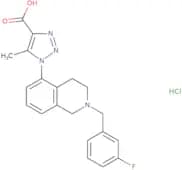 1-{2-[(3-Fluorophenyl)methyl]-1,2,3,4-tetrahydroisoquinolin-5-yl}-5-methyl-1H-1,2,3-triazole-4-car…