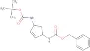 Benzyl N-[(1S,4R)-4-{[(tert-butoxy)carbonyl]amino}cyclopent-2-en-1-yl]carbamate