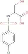 2-(4-Chlorobenzenesulfonamido)-3-hydroxypropanoic acid