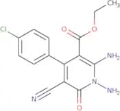 Ethyl 1,2-diamino-4-(4-chlorophenyl)-5-cyano-6-oxo-1,6-dihydro-3-pyridinecarboxylate