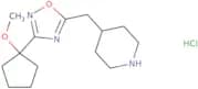 4-{[3-(1-Methoxycyclopentyl)-1,2,4-oxadiazol-5-yl]methyl}piperidine hydrochloride