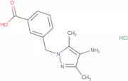 3-[(4-Amino-3,5-dimethyl-1H-pyrazol-1-yl)methyl]benzoic acid hydrochloride