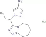1-(1-{5H,6H,7H,8H,9H-[1,2,4]Triazolo[4,3-a]azepin-3-yl}propyl)-1H-pyrazol-4-amine hydrochloride