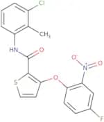N-(3-Chloro-2-methylphenyl)-3-(4-fluoro-2-nitrophenoxy)thiophene-2-carboxamide