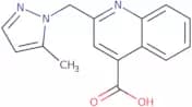 2-[(5-Methyl-1H-pyrazol-1-yl)methyl]quinoline-4-carboxylic acid