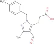 2-({4-Formyl-3-methyl-1-[(4-methylphenyl)methyl]-1H-pyrazol-5-yl}sulfanyl)acetic acid