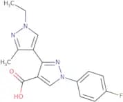 3-(1-Ethyl-3-methyl-1H-pyrazol-4-yl)-1-(4-fluorophenyl)-1H-pyrazole-4-carboxylic acid