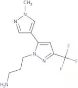 3-[5-(1-Methyl-1H-pyrazol-4-yl)-3-(trifluoromethyl)-1H-pyrazol-1-yl]propan-1-amine