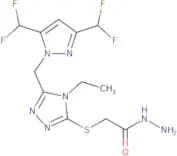 2-[(5-{[3,5-Bis(difluoromethyl)-1H-pyrazol-1-yl]methyl}-4-ethyl-4H-1,2,4-triazol-3-yl)sulfanyl]ace…