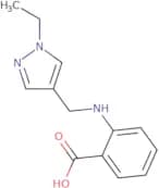 2-{[(1-Ethyl-1H-pyrazol-4-yl)methyl]amino}benzoic acid