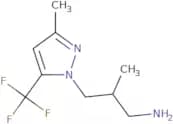 2-Methyl-3-[3-methyl-5-(trifluoromethyl)-1H-pyrazol-1-yl]propan-1-amine