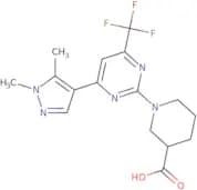 1-[4-(1,5-Dimethyl-1H-pyrazol-4-yl)-6-(trifluoromethyl)pyrimidin-2-yl]piperidine-3-carboxylic acid