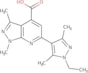 6-(1-Ethyl-3,5-dimethyl-1H-pyrazol-4-yl)-1,3-dimethyl-1H-pyrazolo[3,4-b]pyridine-4-carboxylic acid